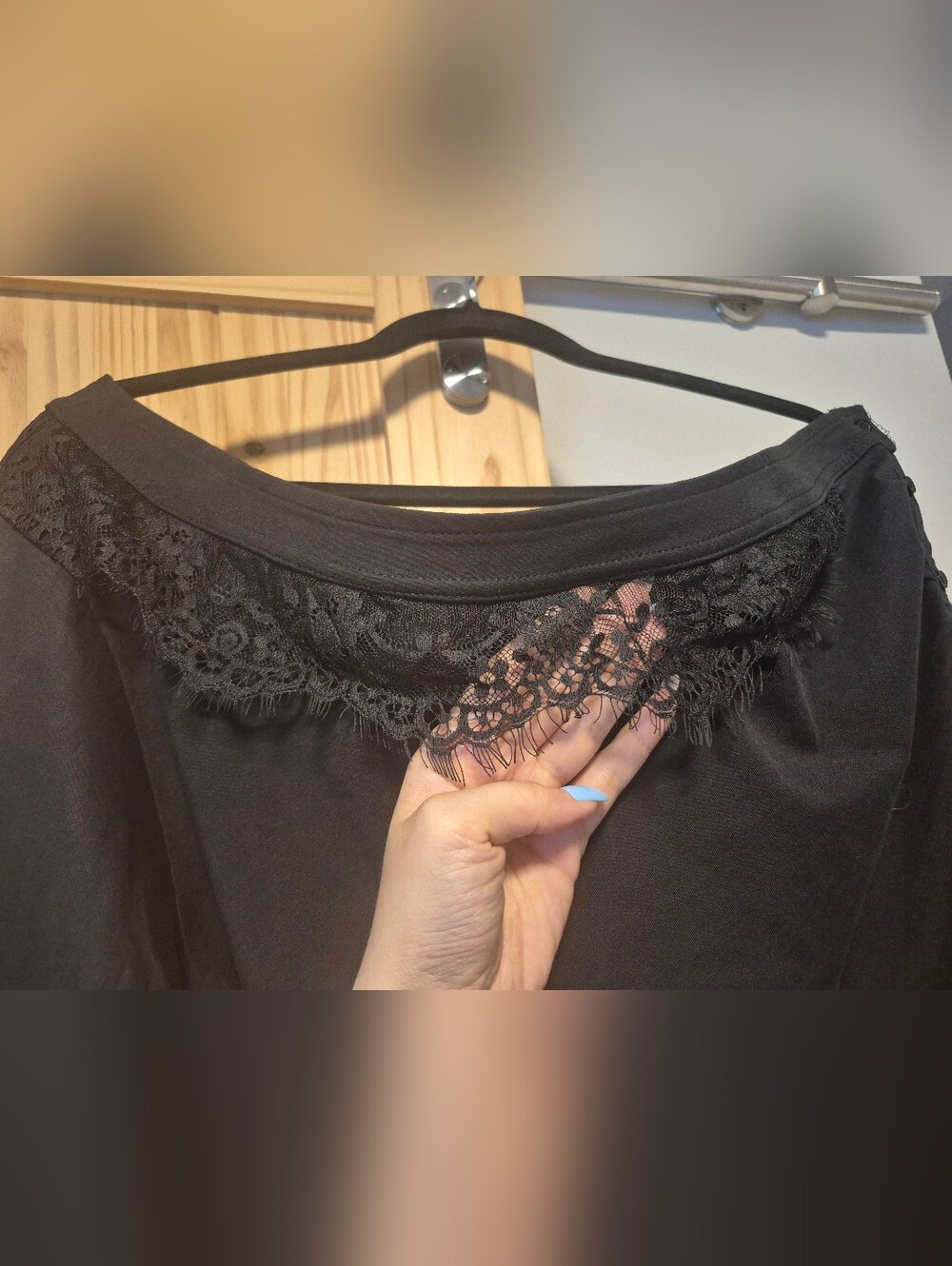 NWT By Anthropologie One-Shoulder Puff Sleeve Black Top - Picture 12 of 16